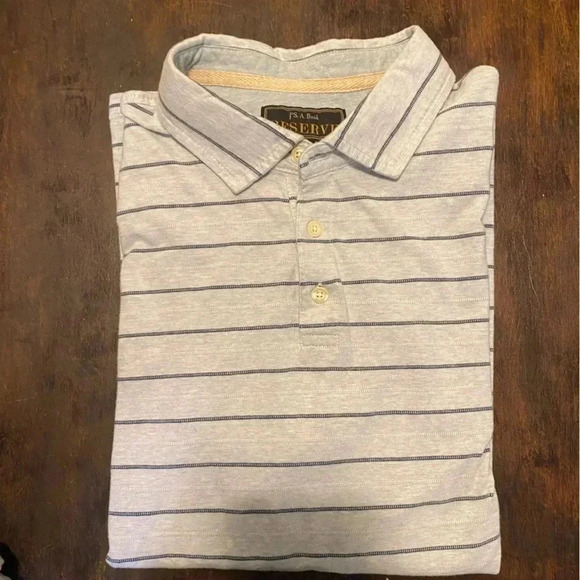 Jos. A. Bank Reserve Tailor Fit Blue Striped Polo Size L‎ - Picture 5 of 5
